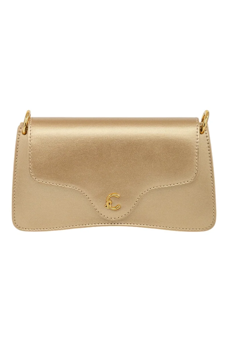 COCCINELLE C-Me Clutch Crossbody Bag-Gold